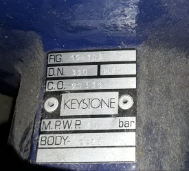 Vlinderklep tussenklem Keystone DN350 GG25 