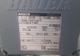 2 x Reductor Bauer 4,0/5.5 kw, 22,5 rpm !