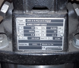 Grundfos pomp CR5-3 A-FGJ-A-E-HQQE