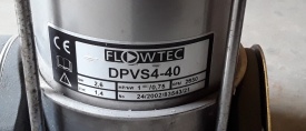 Flowtec pomp DPVS4-40 