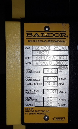 Servomotor Baldor BSM90B-250AA 