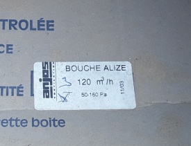 Anjos afzuigventielen bouche alize 120 m3/h 