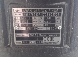 Grundfos pomp CRNE20-03 E-CX-GI-E-HQQE 