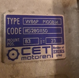 Reductor 2.2 kw, 61 rpm 