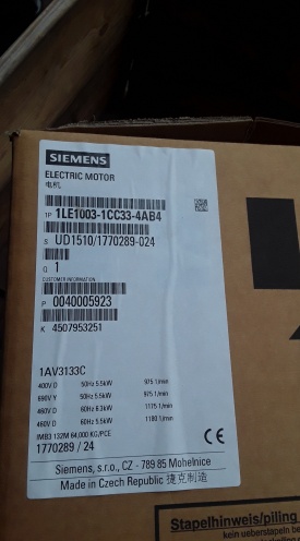 Elektromotor Siemens 5.5 kw, 975 rpm 