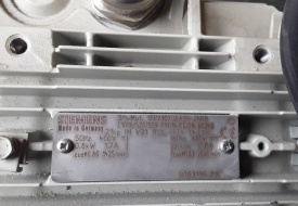 9 x Elektromotor Siemens 0.8 kw, 1.425 rpm 