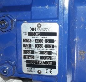 Actuator Bernard S015 