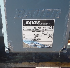 Reductor Bauer 3 kw, 18.5 rpm !