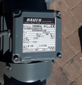 Reductor Bauer 0.37 kw, 12 rpm !