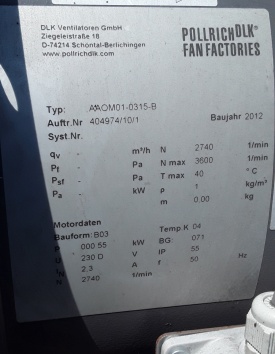 Ventilator AAOM01-0315-B 