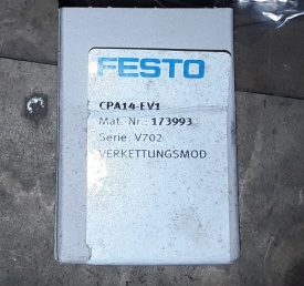 2 x Festo elektrische verdeelblokmodule CPA14-EV1 