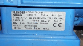 Reductor Flender 0.37 kw, 76 rpm 