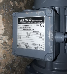 Reductor Bauer 0.18 kw, 18 rpm 