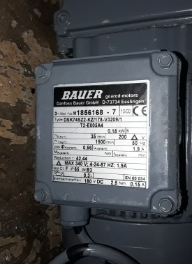 Reductor Bauer 0.18 kw, 35 rpm 