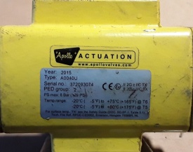 Kogelafsluiter met actuator A0040U