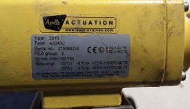 Kogelafsluiter met actuator A0040U