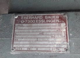 Reductor Bauer 9 kw, 22 rpm 