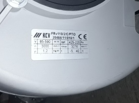 Ventilator KCV FRv110/2/C/PTO  