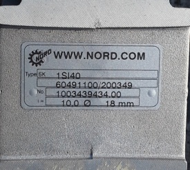 Reductor Nord 0.25 kw, 18 rpm 