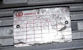 Reductor Unidrive met rem 0.22 kw, 108 rpm 60hz ! 