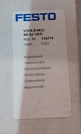 4 x Festo magneetventiel VSVA-B-M52-AH-A2-1R2L 