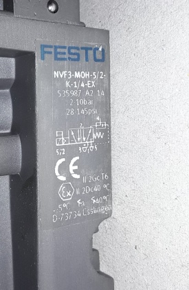 4 x Festo magneetventiel NVF3-MOH-5/2-K-1/4-EX 