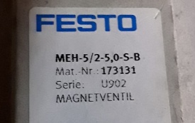 5 x Festo magneetventiel MEH-5/2-5,0-S-B 