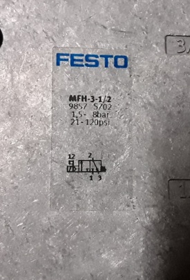 2 x Festo 3/2 magneetventiel MFH-3-1/2