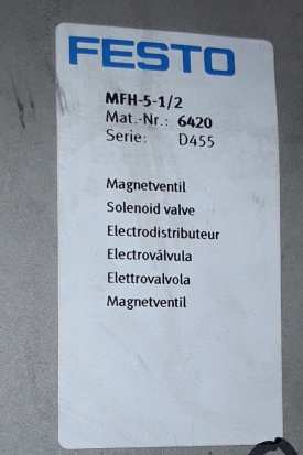 6 x Festo 5/2 magneetventiel MFH-5-1/2 