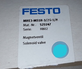 2 x Festo magneetventiel MHE3-MS1H-3/2G-1/8 