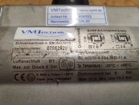 VMT afsluiter met actuator DN20 F03/F04 