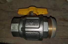 4 x Greiner kogelkraan gas PN40 DN40 1½