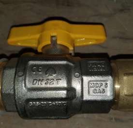 Greiner kogelkraan gas PN40 T DN32 1¼ 