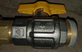 Greiner kogelkraan gas PN40 T DN32 1¼ 