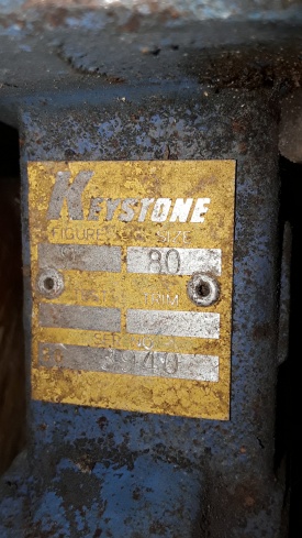 Vlinderklep Keystone met actuator DN80 