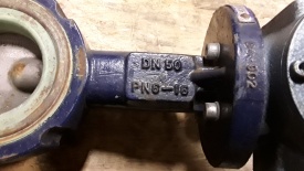 2 x Vlinderklep met actuator DN50 PN6-16 