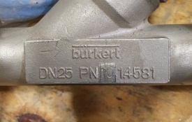 Klepafsluiter Burkert PN10 DN25 1.4581