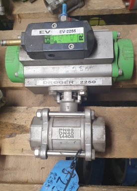 2 x Kogelafsluiter met actuator RX PN63 DN40 